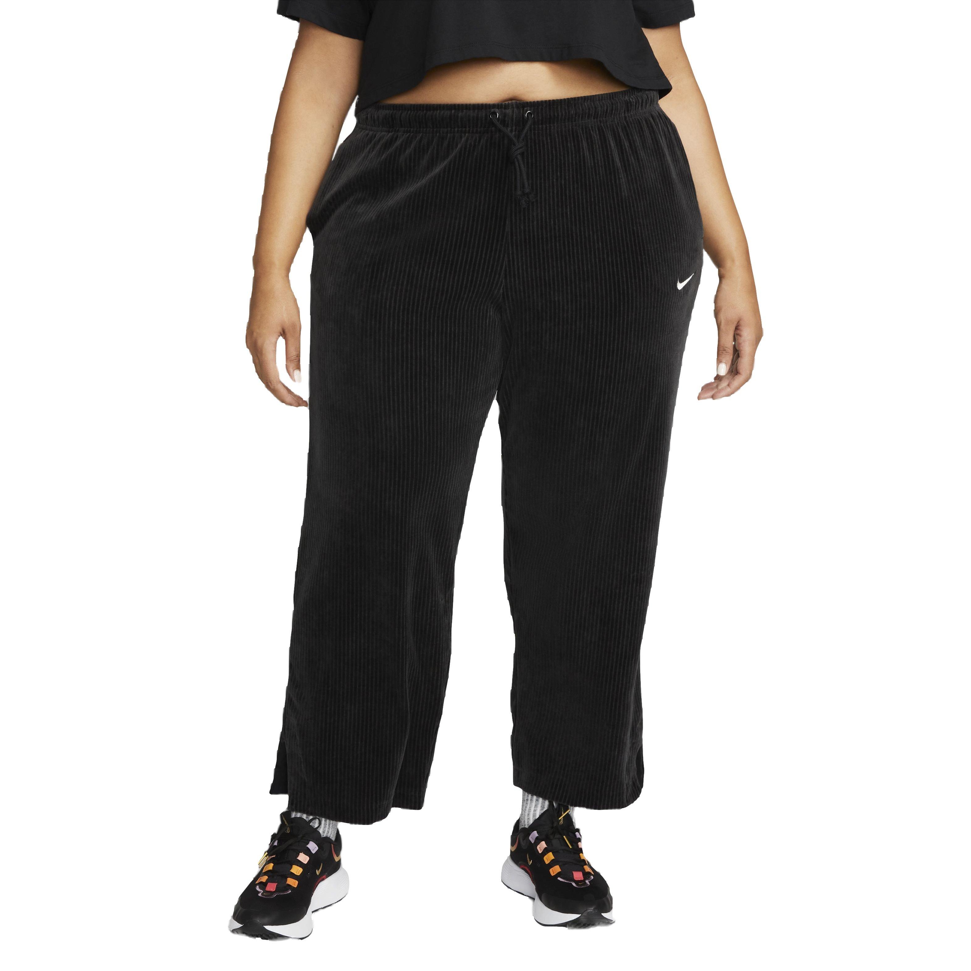 ★★Nike★★ Sportswear Velour High Rise Wide Pants W Fossil Nike Women's Sportswear Velour High-Rise Wide-Leg Pants